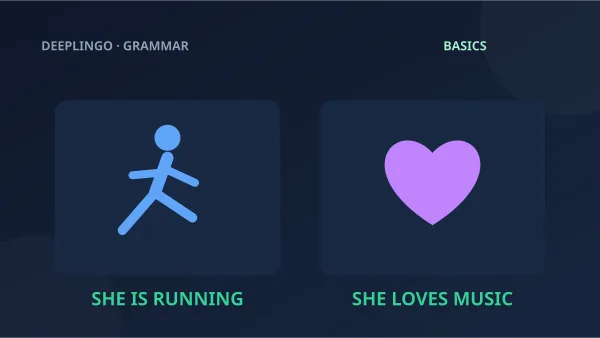 A person running illustrates an action, while a heart illustrates the state of loving music.